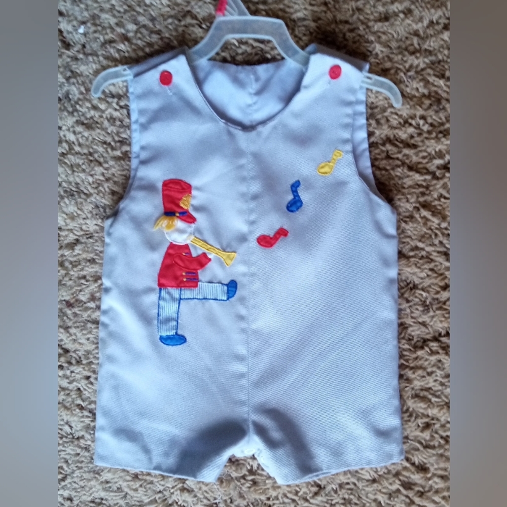 Vintage 6/9 month baby boy summer overall